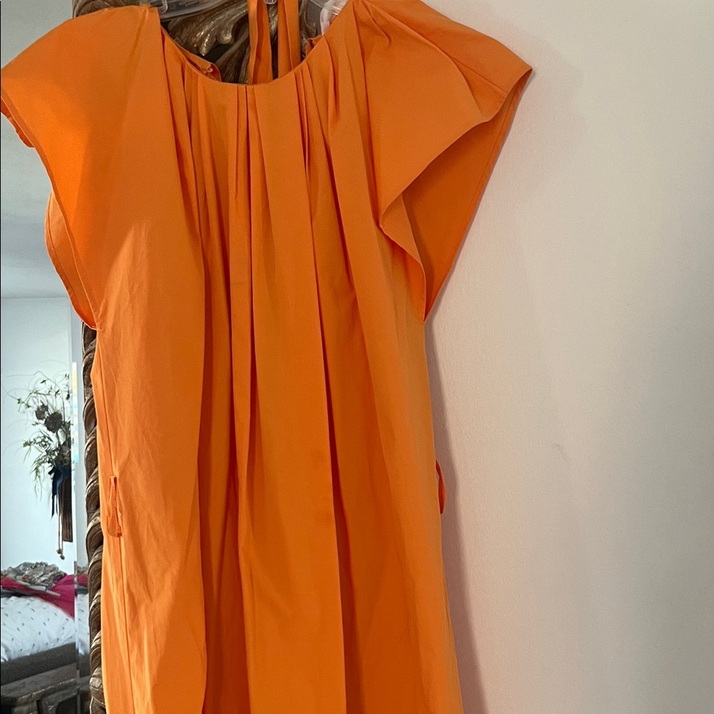 Elegant Orange Midi Dress